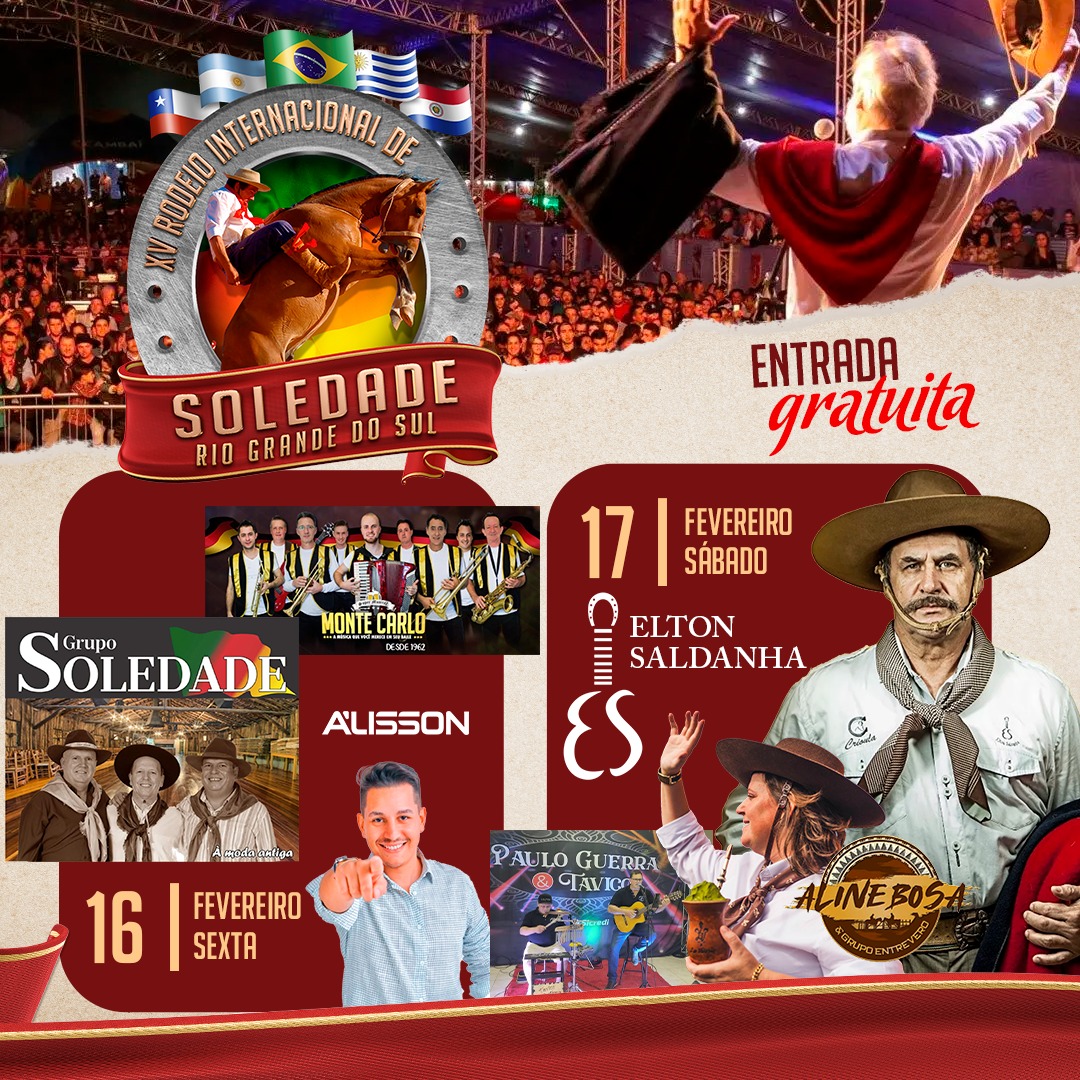 Elton Saldanha realizará show no XV Rodeio Internacional de Soledade