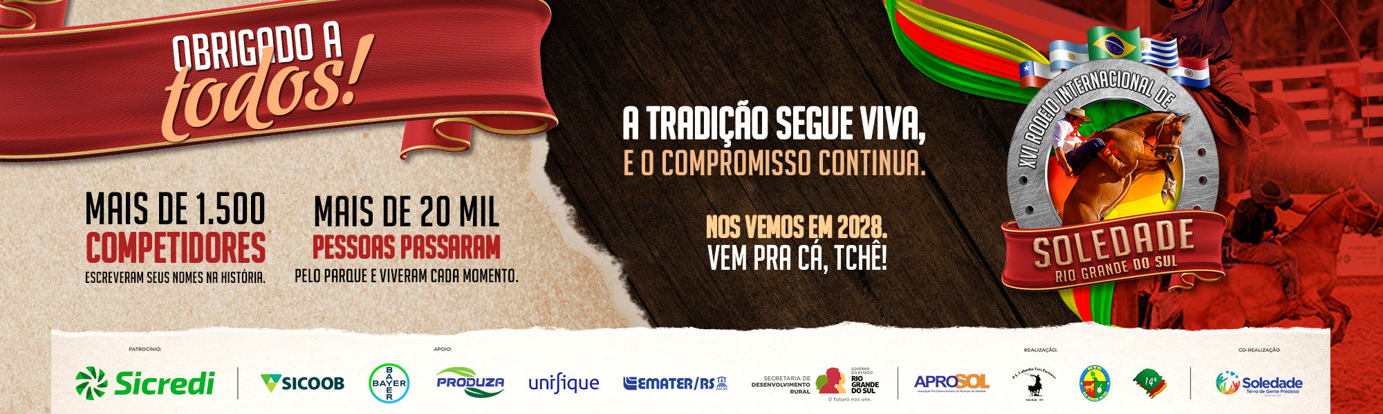 Rodeio, Internacional, Soledade, La&ccedil;o, Provas Campeiras, Provas Art&iacute;sticas, Shows e Bailes